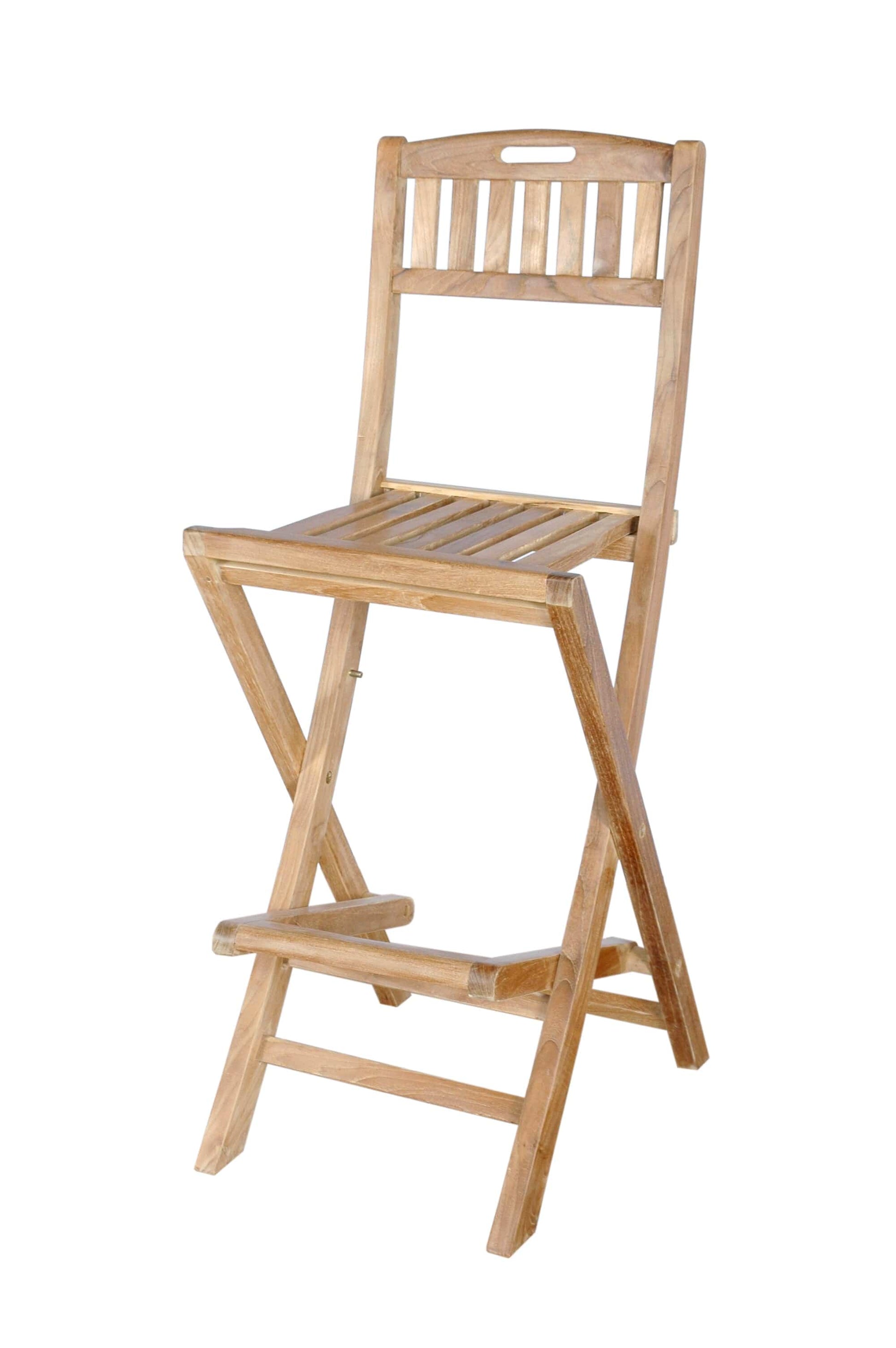 Altavista Folding Teak Bar Chair