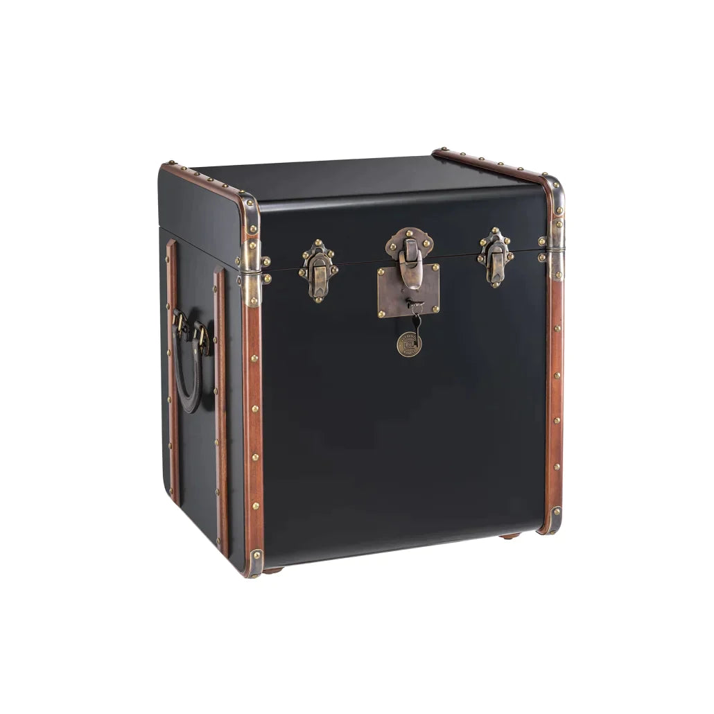 Stateroom End Table Chest by Authentic Models, Black
