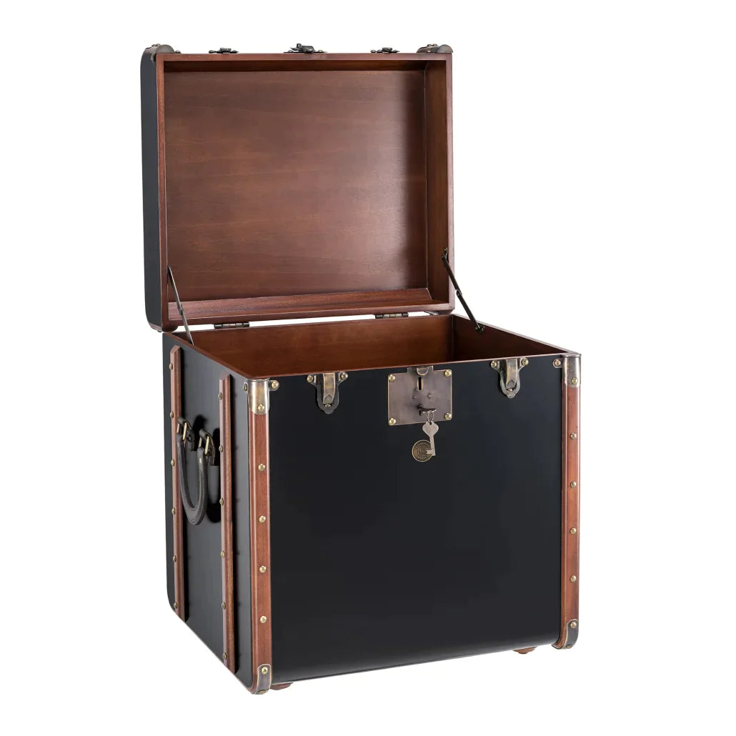 Stateroom End Table Chest by Authentic Models, Black
