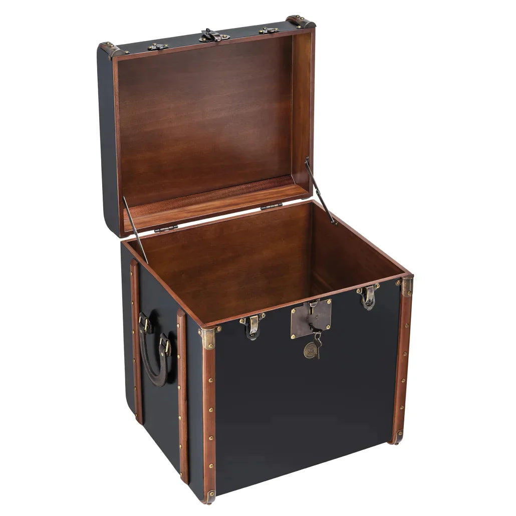 Stateroom End Table Chest by Authentic Models, Black