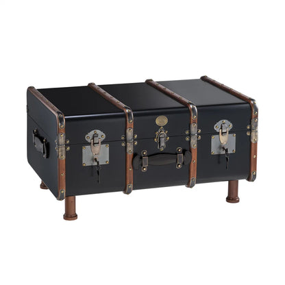 Stateroom Trunk Coffee Table by Authentic Models, Black