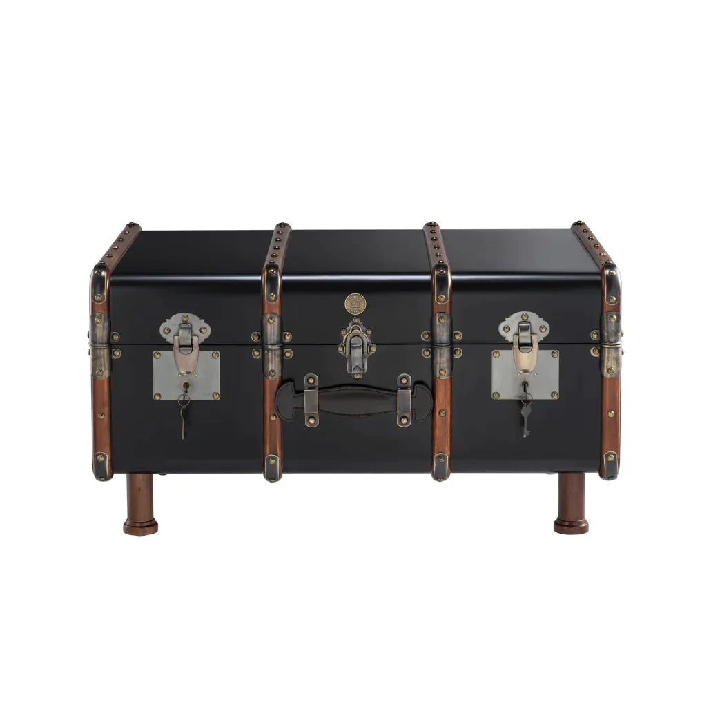 Stateroom Trunk Coffee Table by Authentic Models, Black