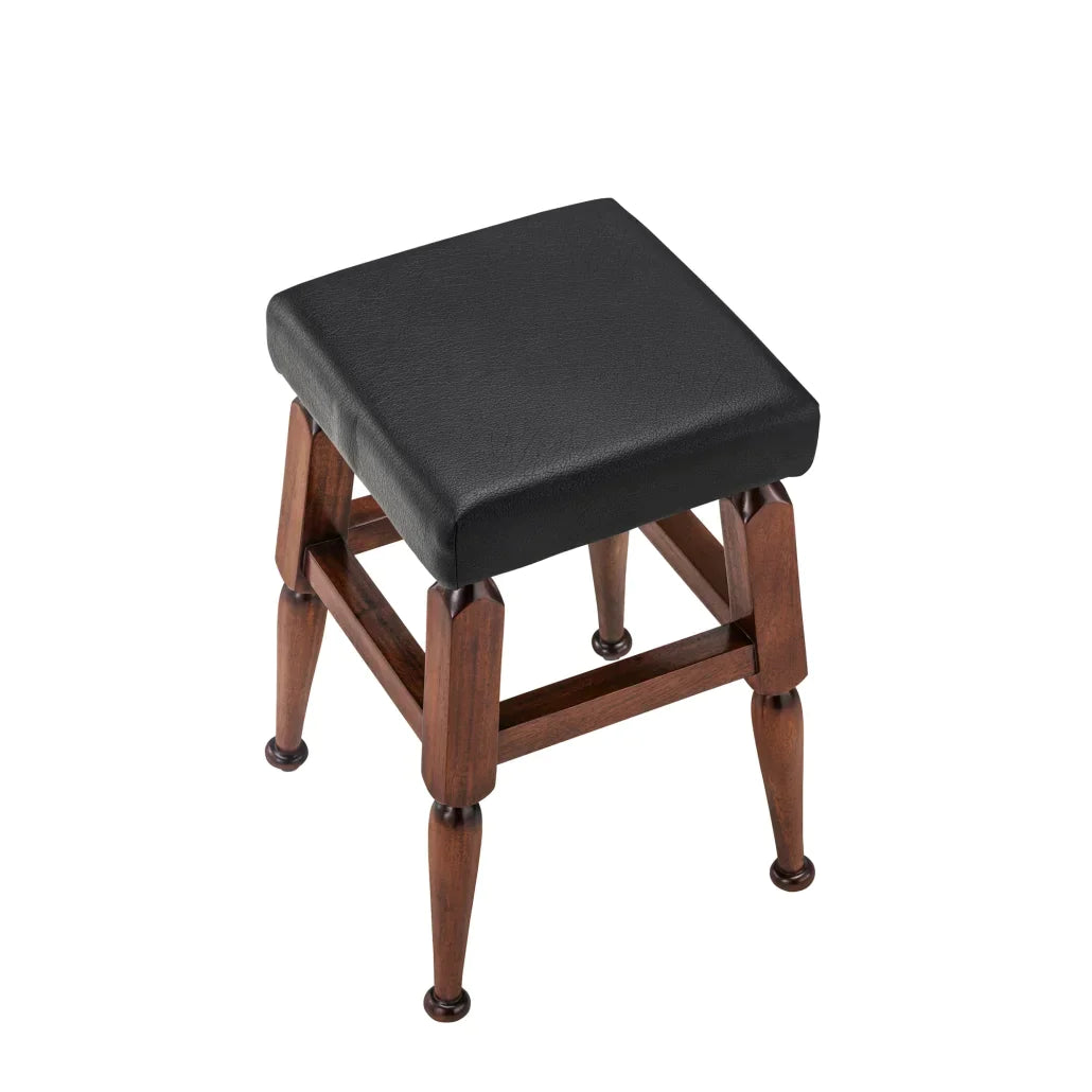 Mayan Low Barstool, Black